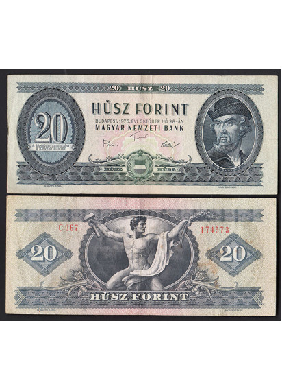 UNGHERIA 20 Forint 1975 Circolata buona conservazione